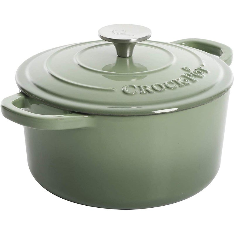 Crock-Pot Artisan Round Enameled Cast Iron Dutch Oven, 3-Quart, Pistachio Green - Image 3